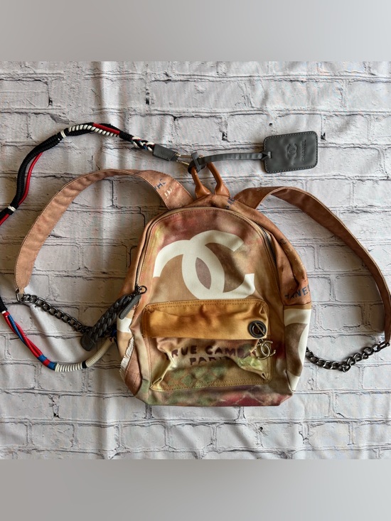CHANEL Handbags - Chanel Graffiti Canvas Backpack
"31 Rue Cambon"  Rare Streetwear